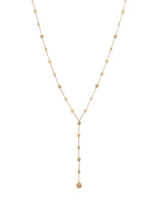 Diamond Station Lariat Necklace in 14K Yellow Gold, 1.50 tcw