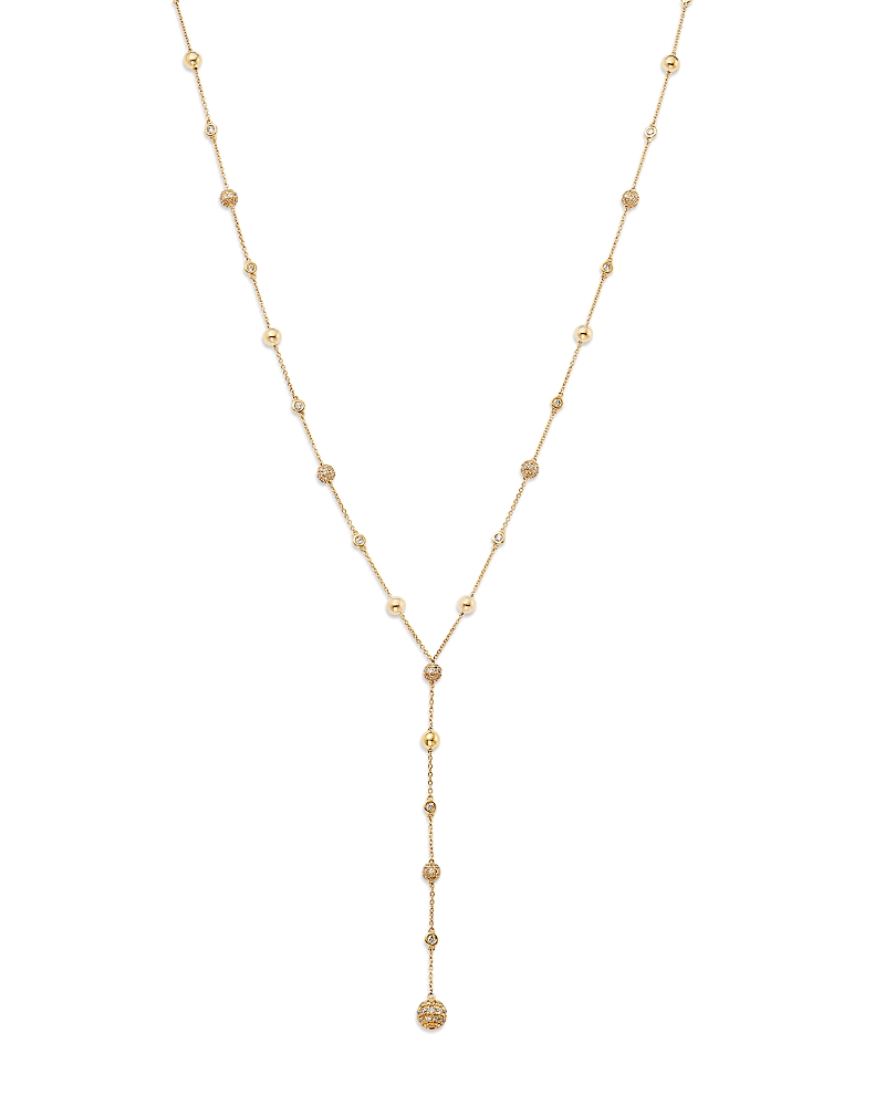 Bloomingdale's Fine Collection Diamond Station Lariat Necklace in 14K Yellow Gold, 1.50 tcw