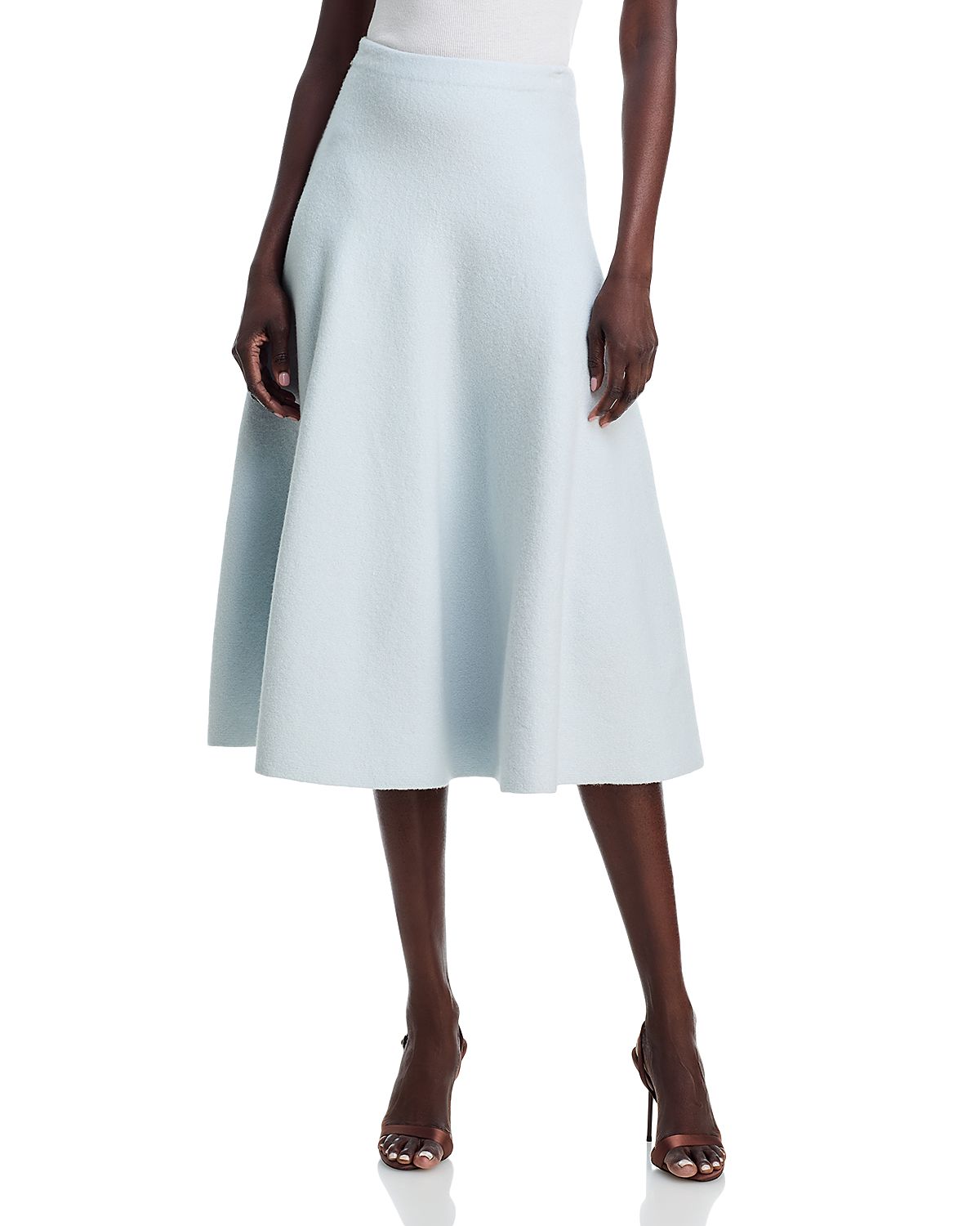 Brandon Maxwell The Miller Structured Wool Knit Skirt