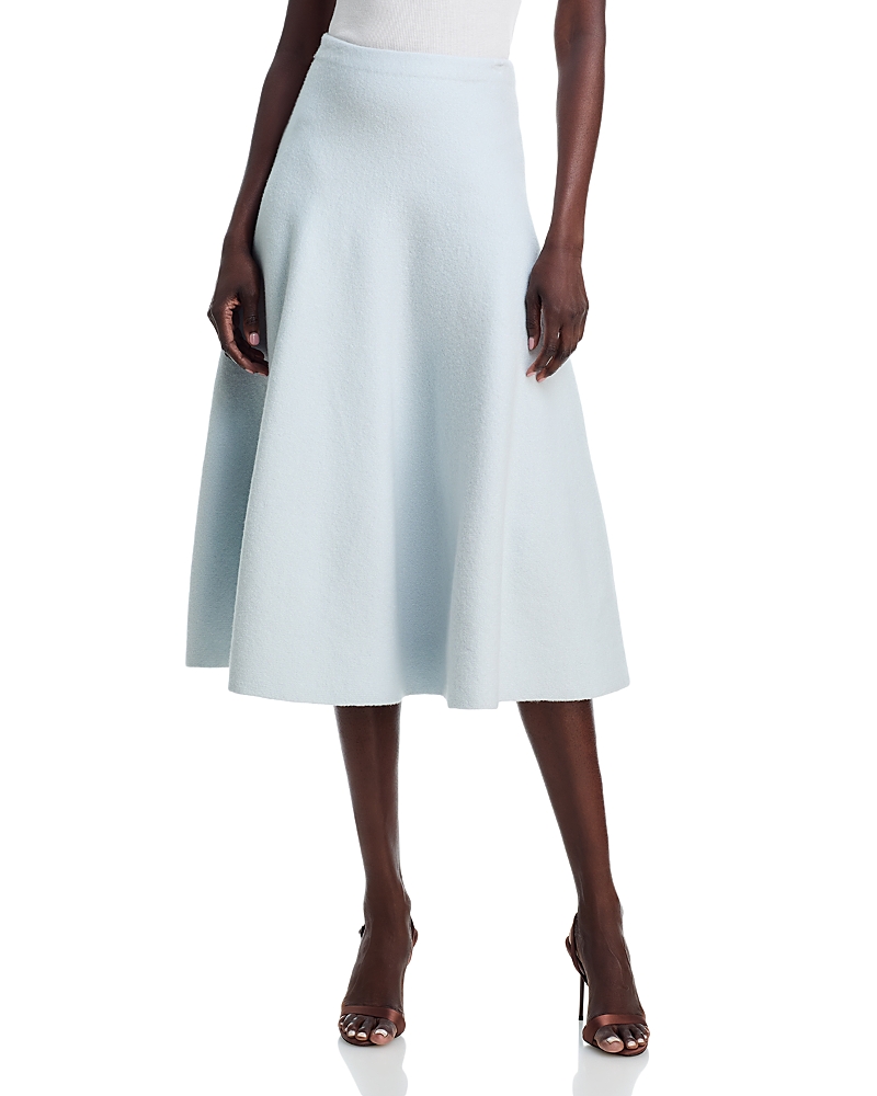 Brandon Maxwell The Miller Structured Wool Knit Skirt