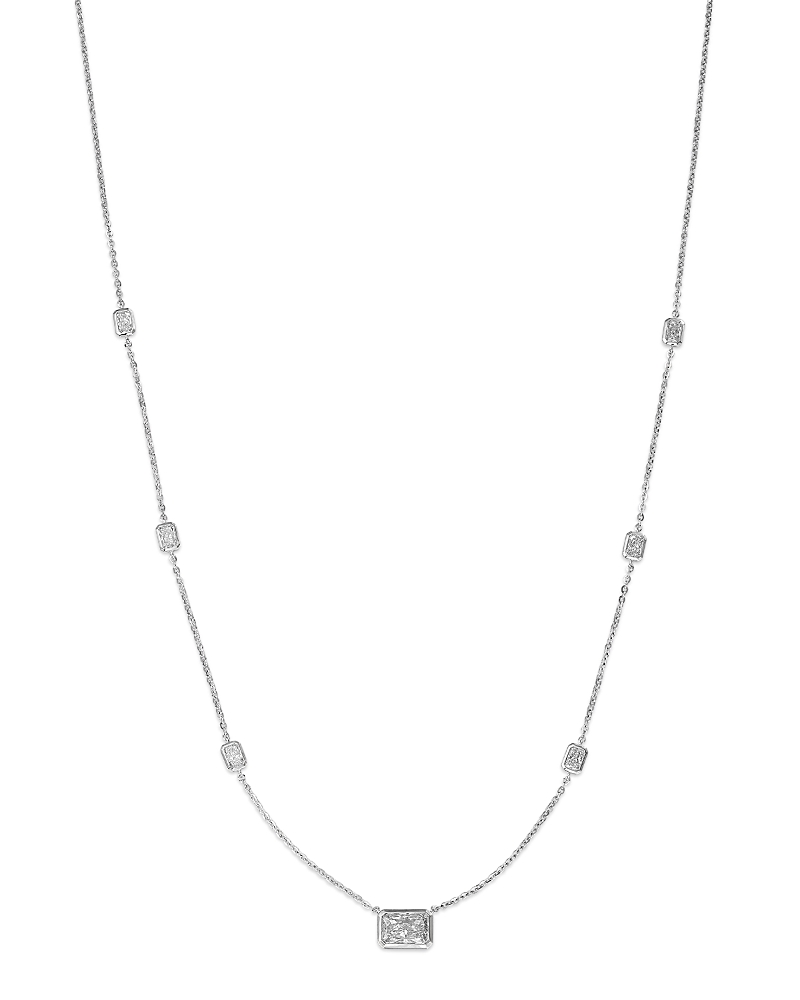 Bloomingdale's Fine Collection Luxe Collection Certified Lab Grown Diamond Station Necklace in 14K White Gold, 1.6 tcw