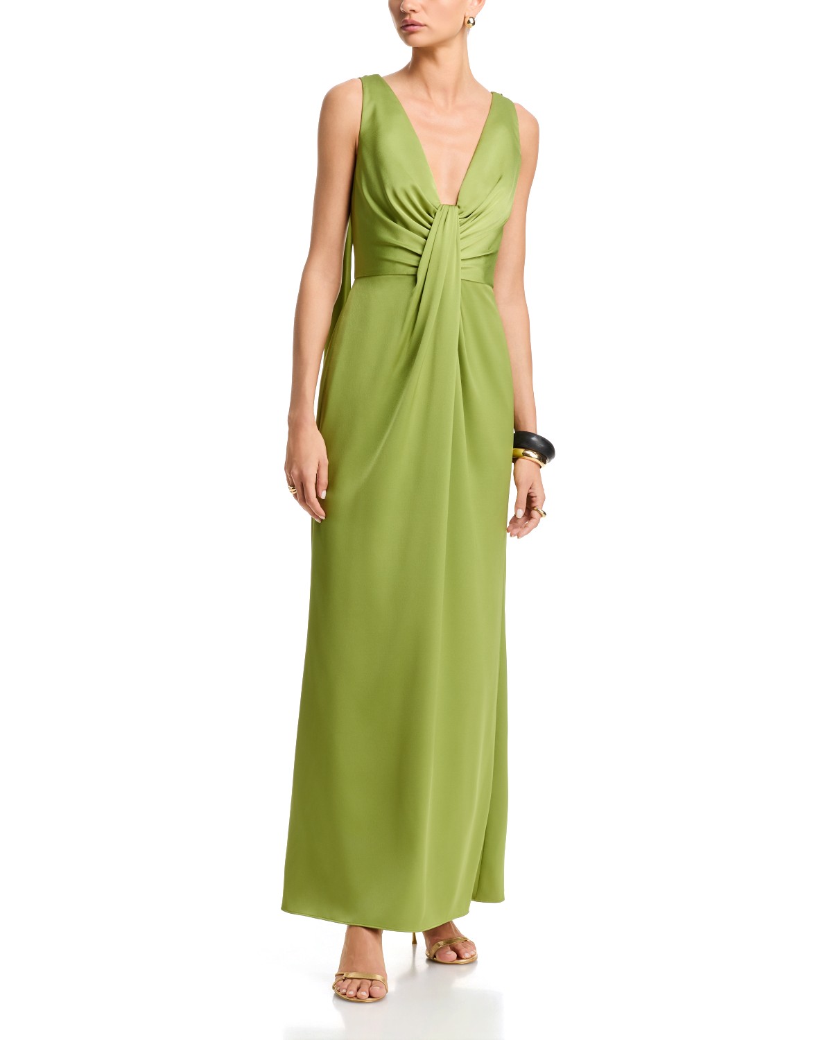 Crepe Back Satin Long Dress