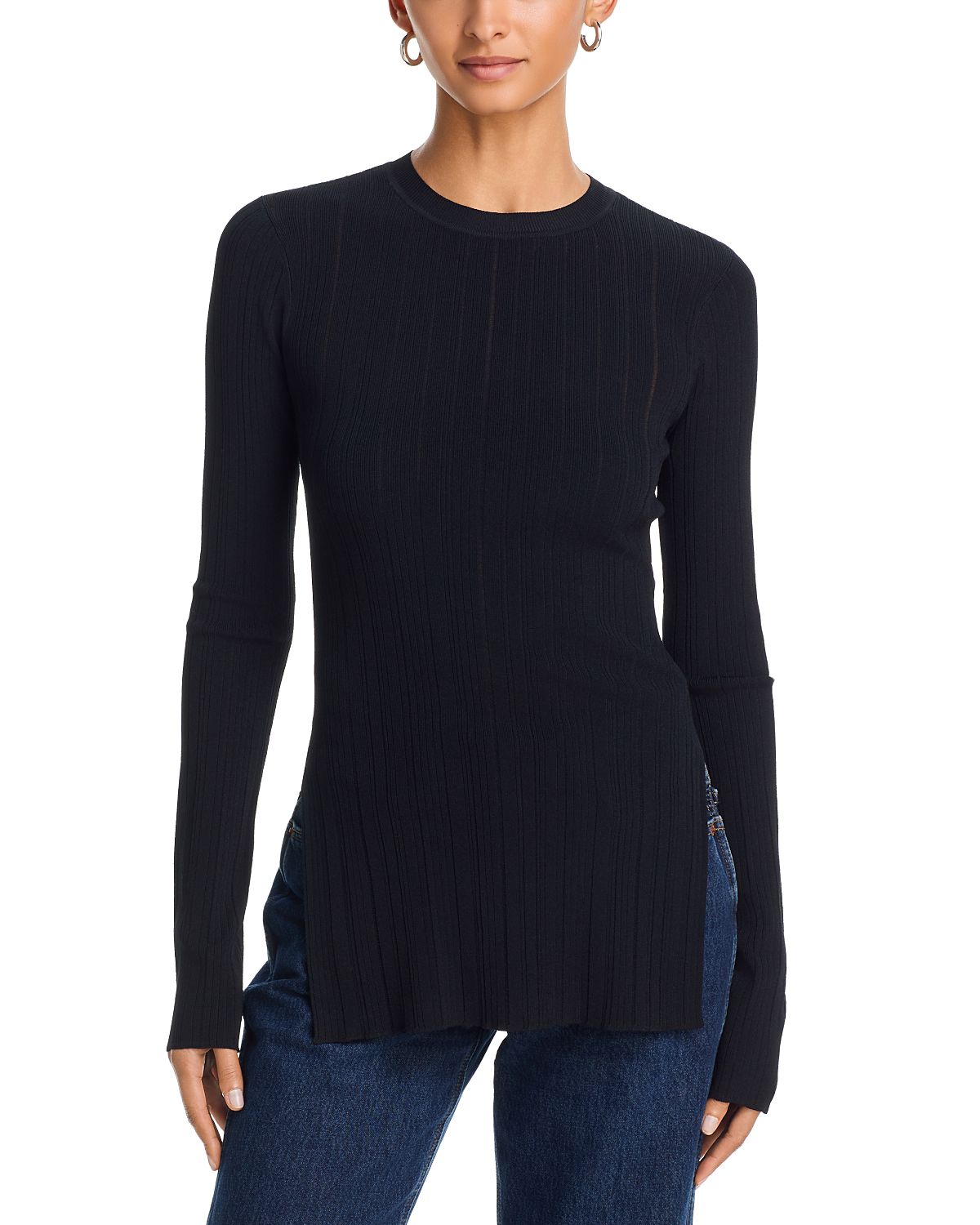 Helmut Lang Rib Slit Crewneck Top
