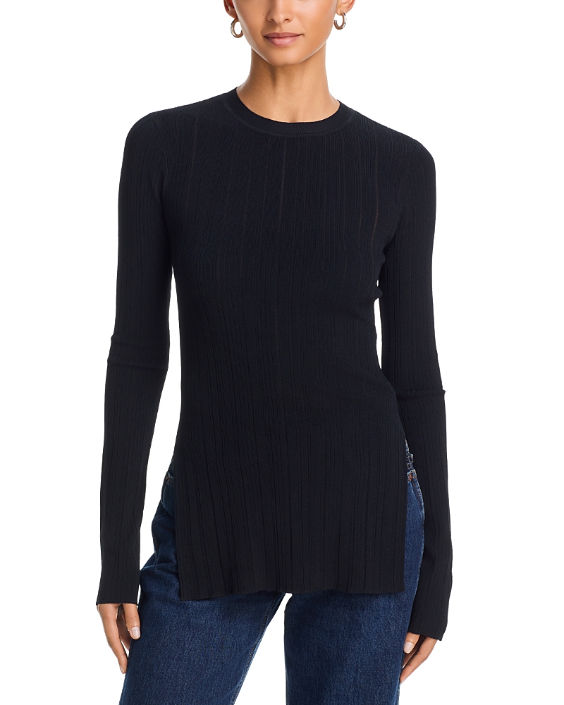 Helmut Lang Rib Slit Crewneck Top