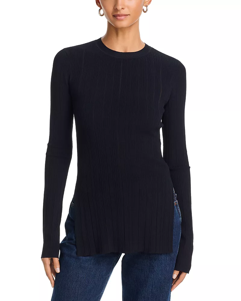 Helmut Lang Rib Slit Crewneck Top