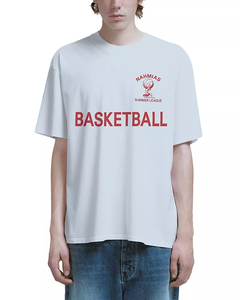Nahmias Youth Basketball Crewneck Logo T-Shirt