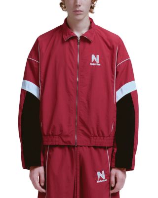 Baggy Fit Colorblocked Warm Up Track Jacket