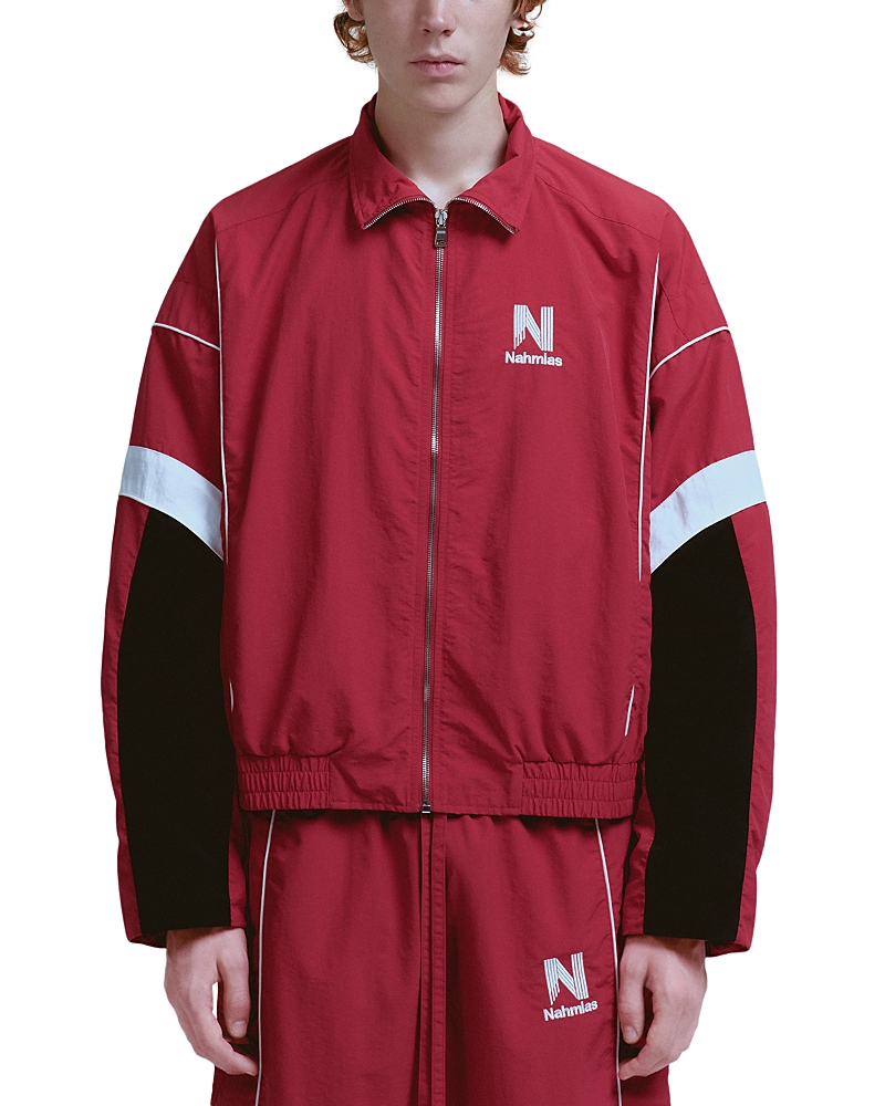 Nahmias Baggy Fit Colorblocked Warm Up Track Jacket