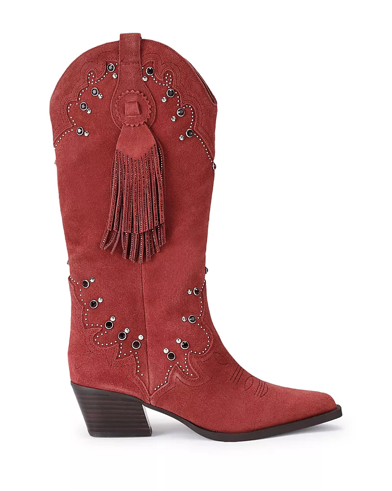 Kurt Geiger London Women's Oxford Western Tassel Boots