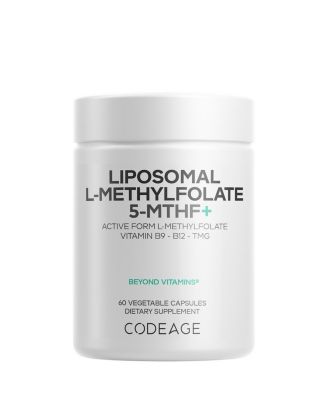  Liposomal L-Methylfolate 5-MTHF+, Active Vitamin B6 & B12, Folate, Betaine TMG