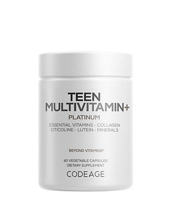 Teen Multivitamin+ Platinum, Vitamin A, E, B12, K2, Citicoline, Zeaxanthin, Collagen