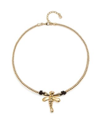  Short Pendant Necklace with Dragonfly
