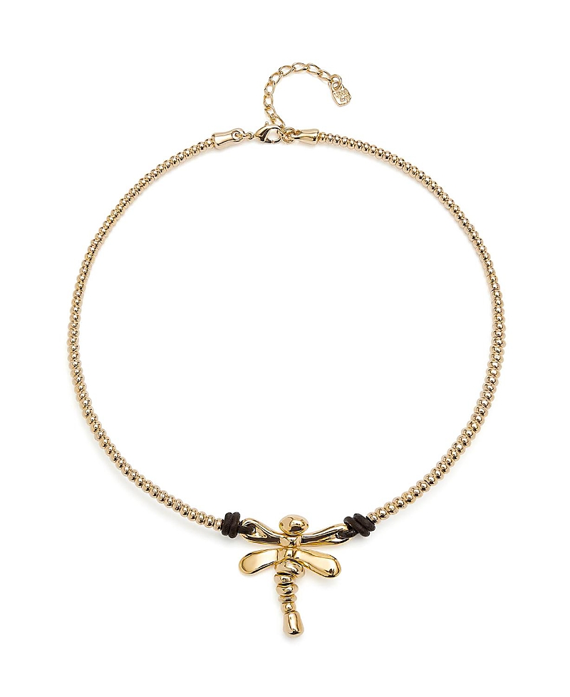 UNOde50 Short Pendant Necklace with Dragonfly