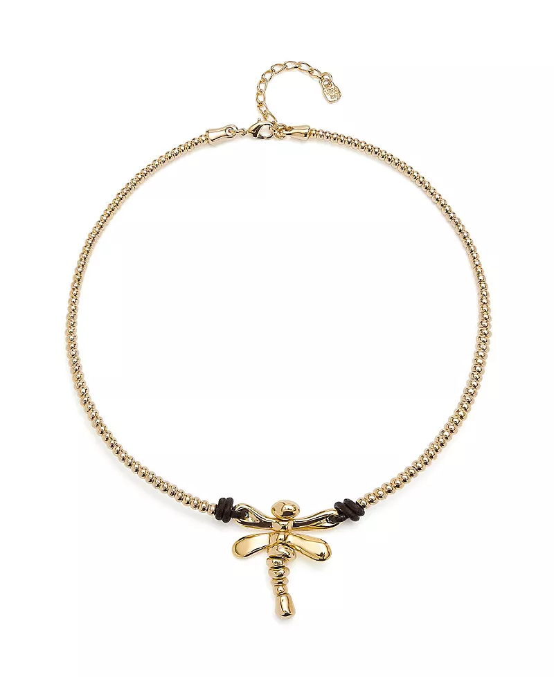 UNOde50 Short Pendant Necklace with Dragonfly