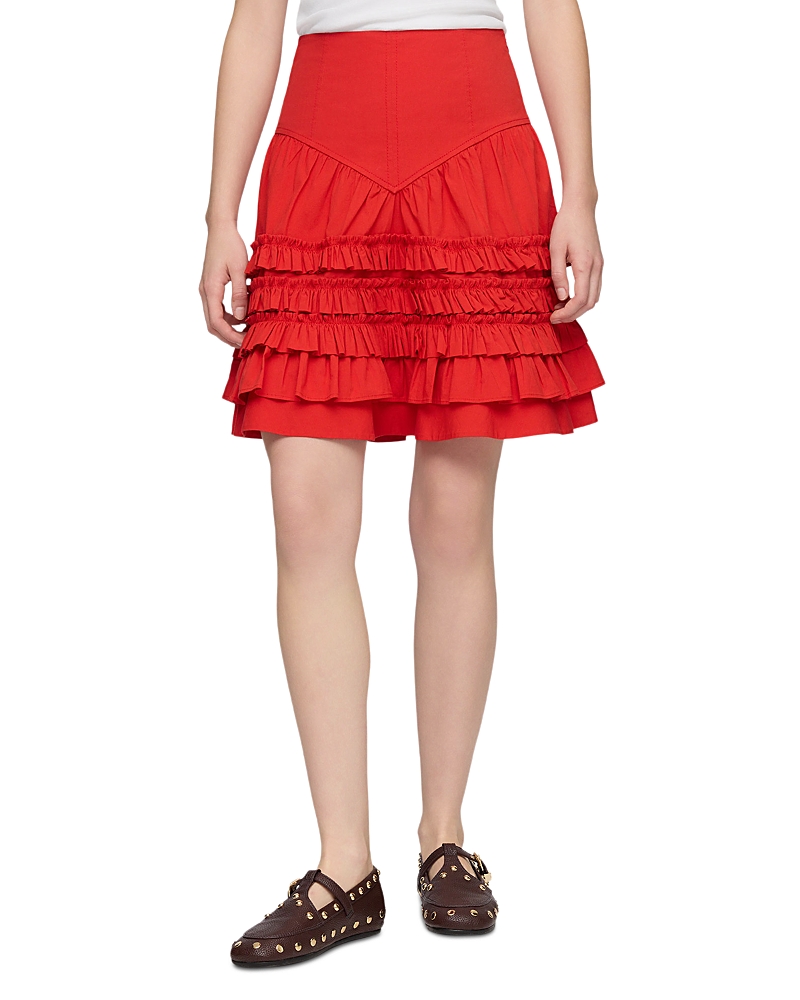 Ganni Stretch Cotton Mini Skirt