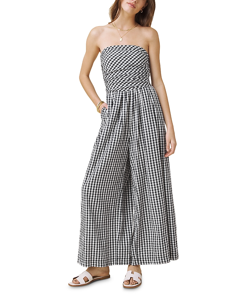 Splendid Gigi Gingham Strapless Jumpsuit