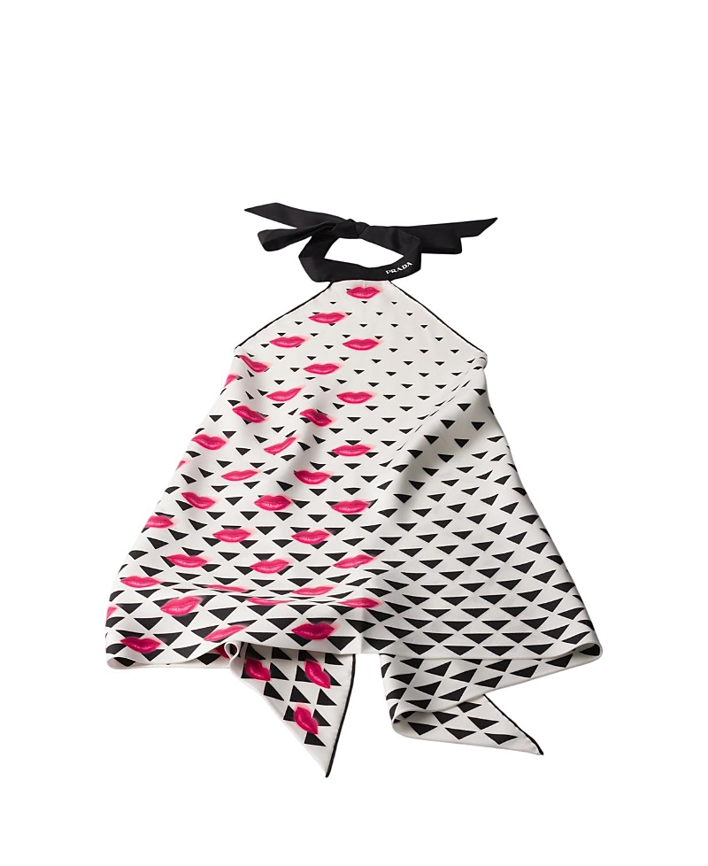 Prada Printed Silk Twill Top
