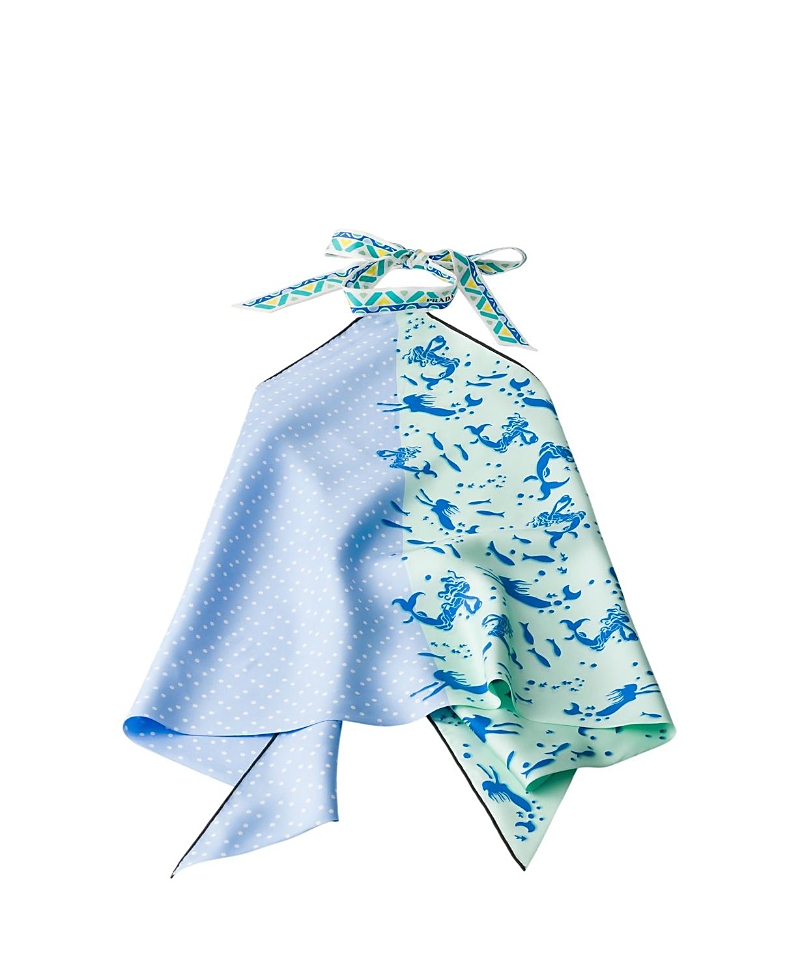 Prada Printed Silk Twill Top