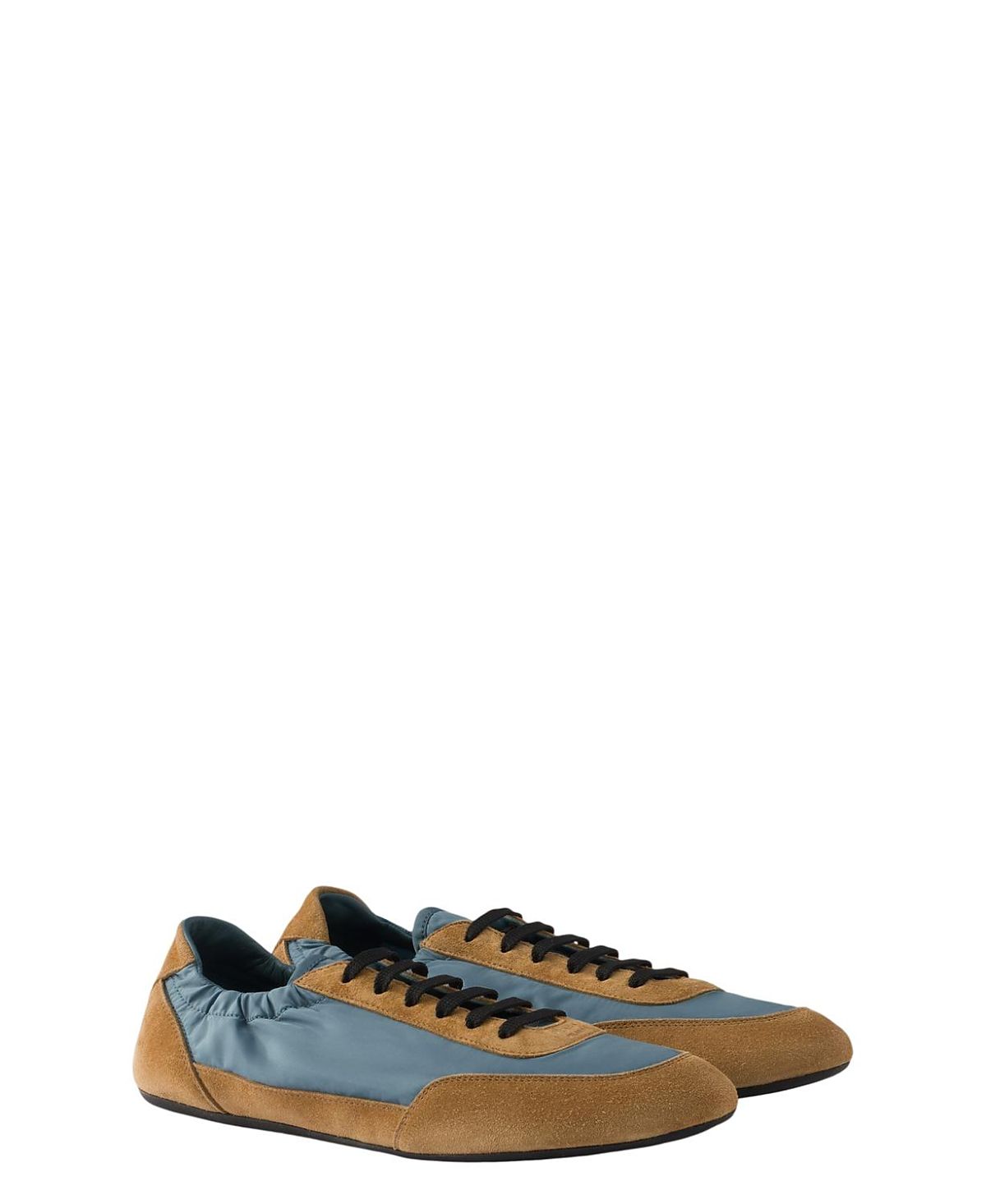 Prada Women's Collapse Re-Nylon and Suede Sneakers