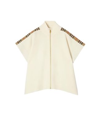Girls' Check Trim Wool Cape - Little Kid, Big Kid