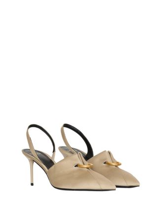  Women's Cotton Gabardine Slingbacks with Piercing