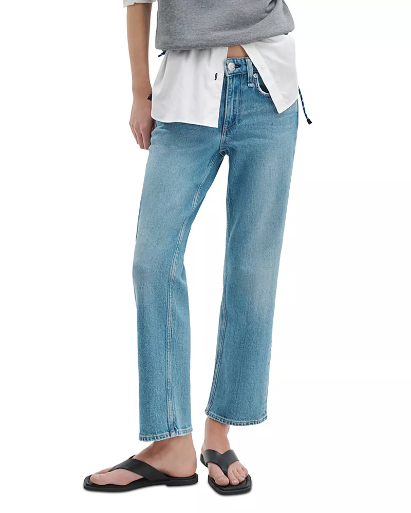 rag & bone Harlow Low Rise Ankle Straight Leg Jeans in Sherman