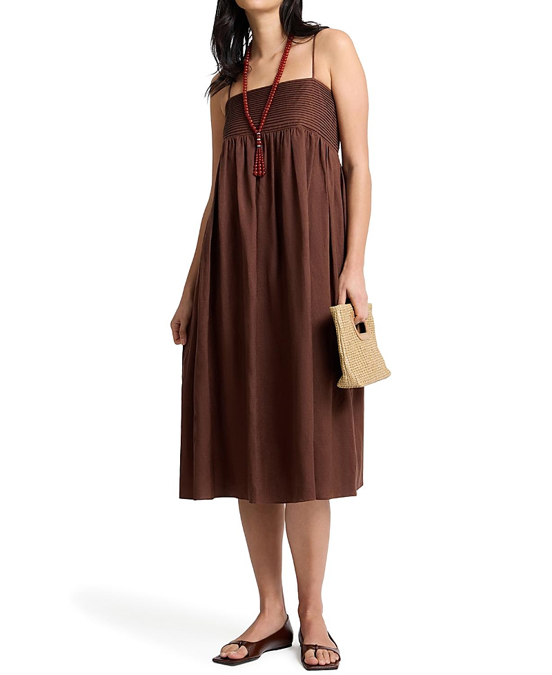 Onia A-Line Pintuck Midi Dress