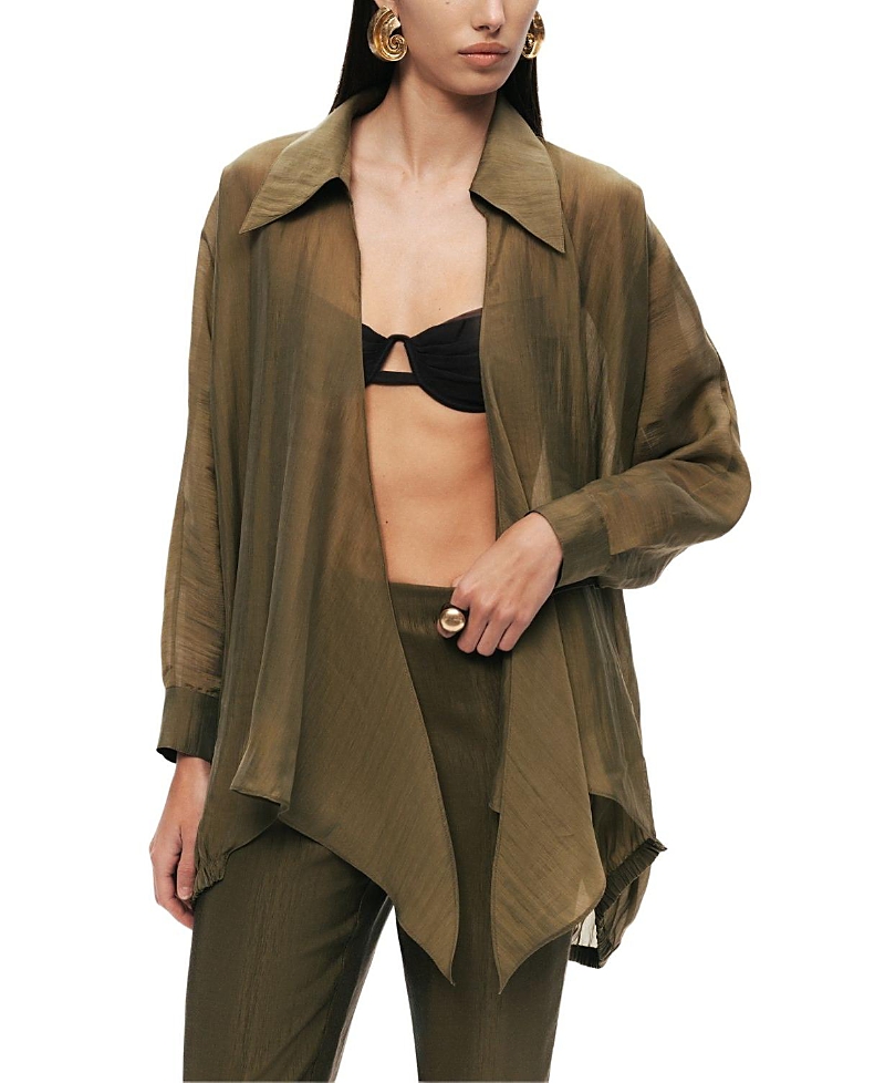 Nocturne Fluid Open-Front Shirt