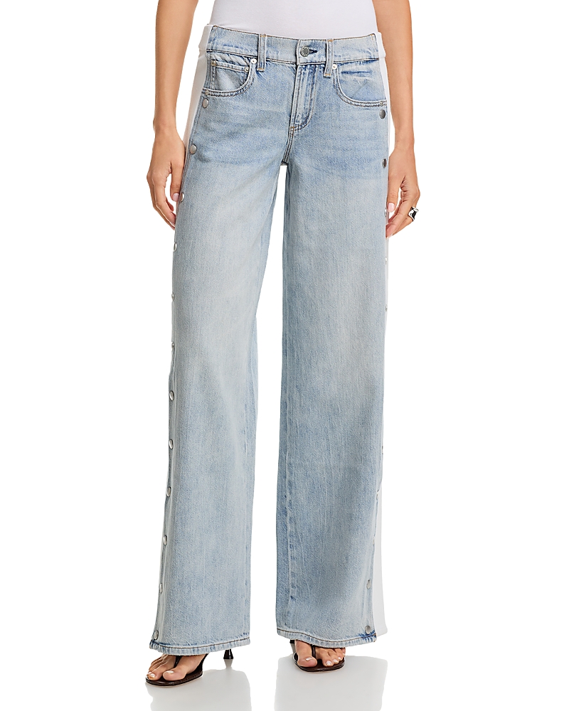 Alice and Olivia Amazing Low Rise Wide Leg Jeans in Rockstarblue