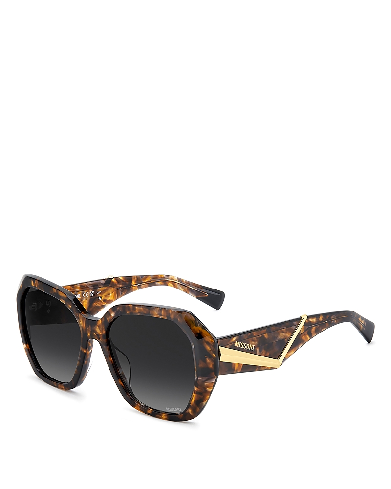 Missoni Geometrical Square Sunglasses, 55mm