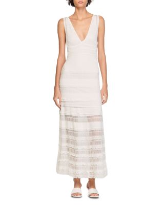 Pointelle Knit Maxi Dress