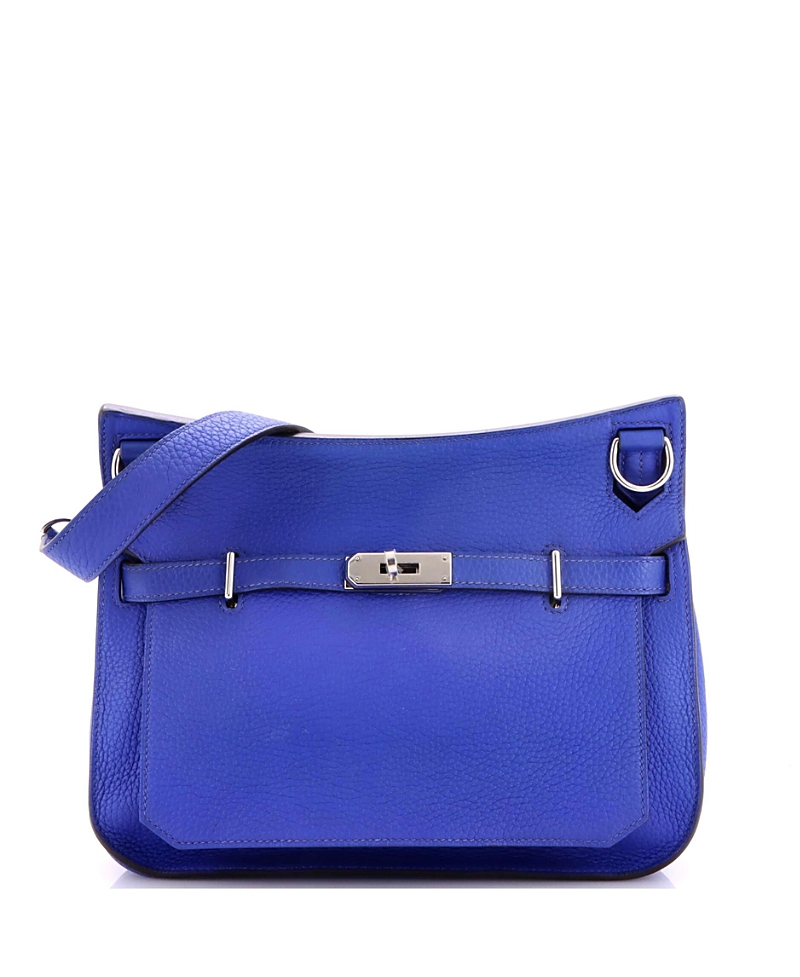 Pre-owned Pre-owned Hermes Hermes 28 Jypsiere Bag Clemence In Blue
