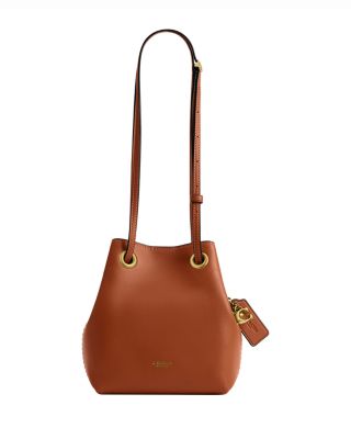 Leather Jade Drawstring Bag