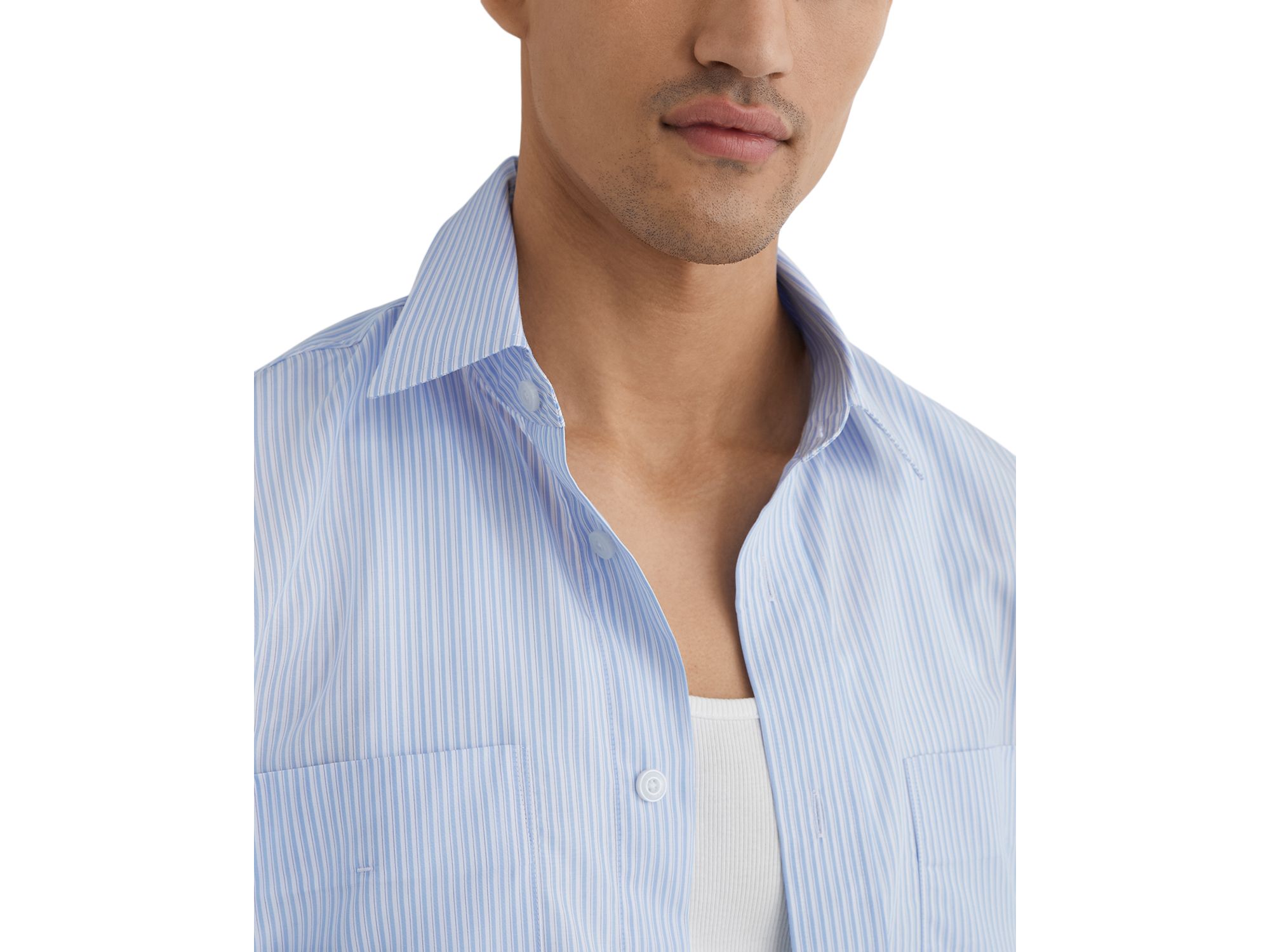 Ovante Long Sleeve Striped Overshirt — Image 4