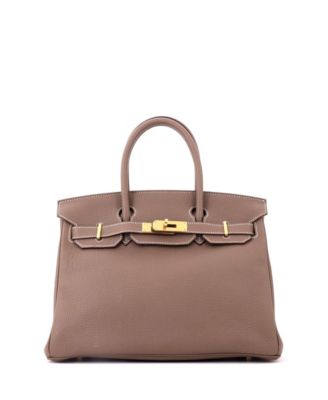Pre-owned Pre-owned Hermes  Hermes Birkin 30 Handbag Grey Togo With Gold Hardware In Brown