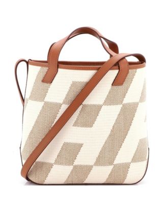 Pre-owned Pre-owned Hermes  Hermes 27 Cabas H En Biais Tote Canvas With Leather In Brown