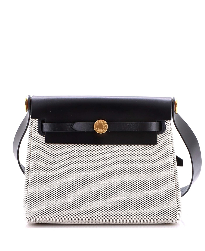 Pre-owned Pre-owned Hermes Hermes 20 Herbag Zip Toile And Leather In Multi