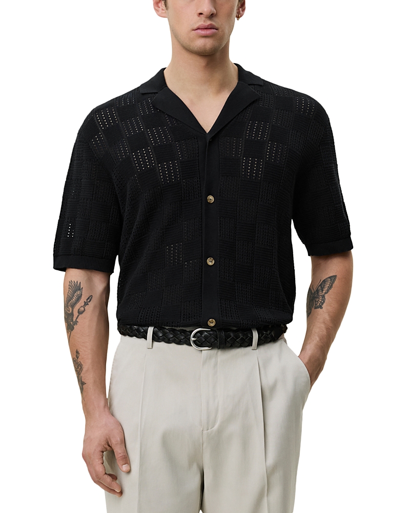 Les Deux Squared Knitted Short Sleeve Shirt