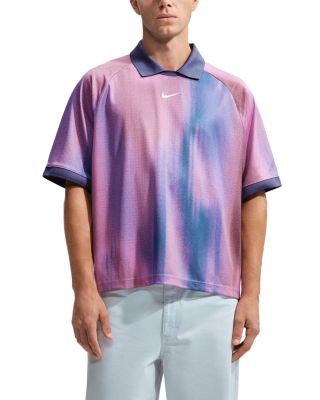 Jacquard Logo Jersey Polo Shirt