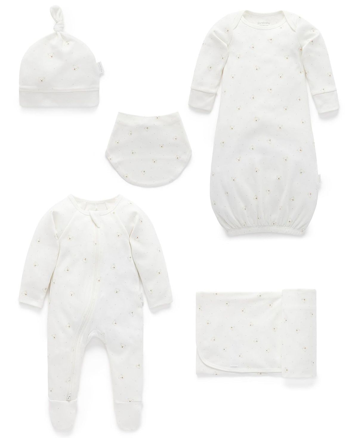 Purebaby Unisex Welcome Baby Gift Pack 5 Piece - Baby