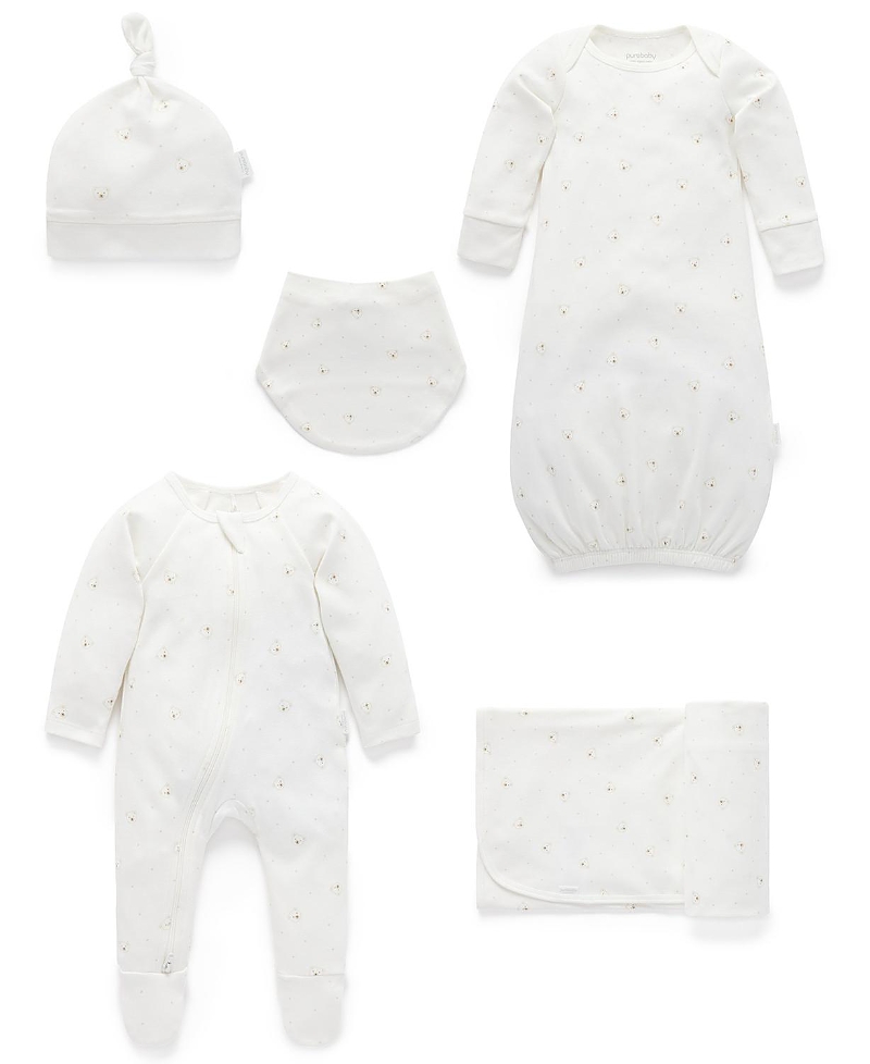 Purebaby Unisex Welcome Baby Gift Pack 5 Piece - Baby