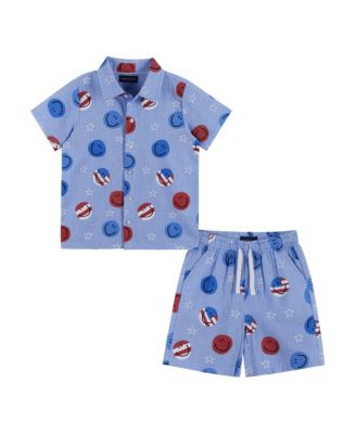 Boys' Short Sleeve Seersucker Set - Little Kid
