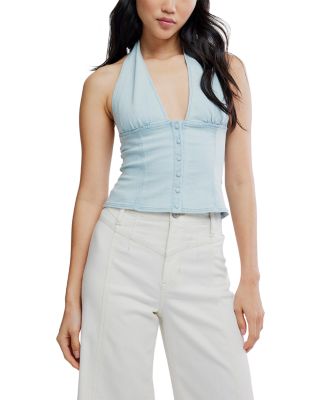 Ramona Denim Halter Top