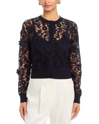 Eyelet Lace Knit Cardigan