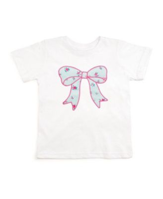 Girls' Sky Floral Bow Patch Short Sleeve T-Shirt - Big Kid