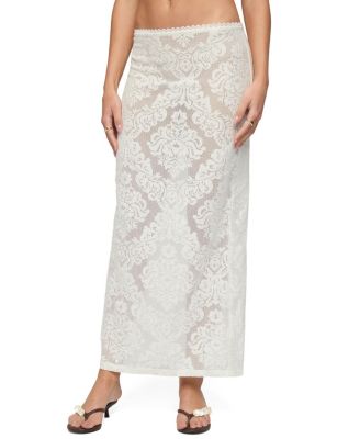  Violette Sheer Lace Maxi Skirt