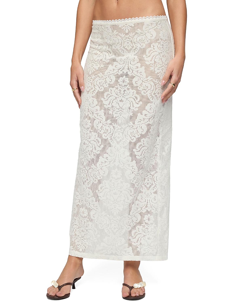 Edikted Violette Sheer Lace Maxi Skirt