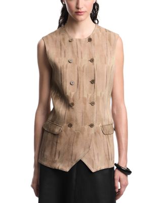 Double Breasted Jacquard Vest