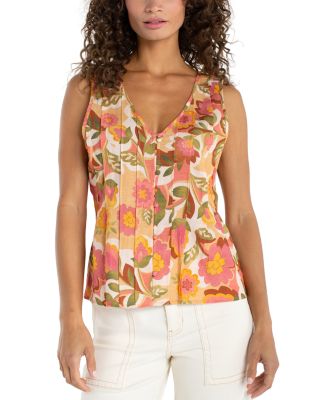 V Neck Woven Sleeveless Top