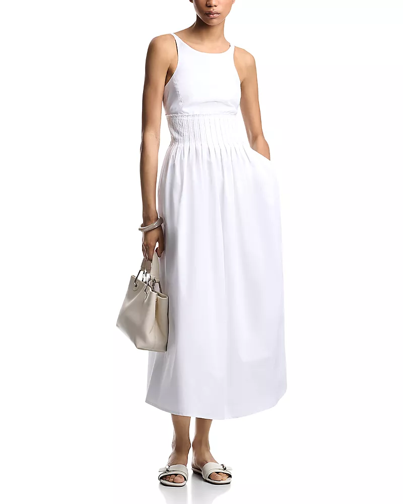 Emporio Armani Smocked Waist Dress